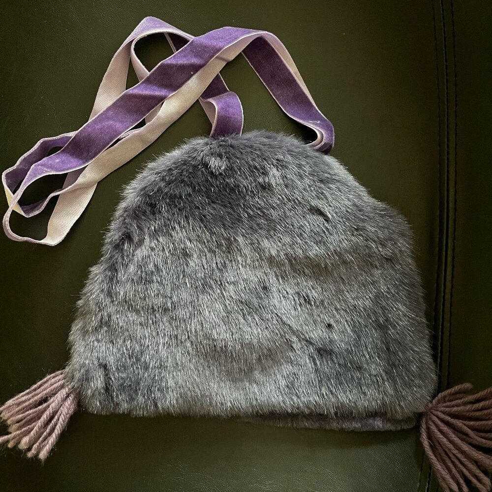 Purple Fur Purse